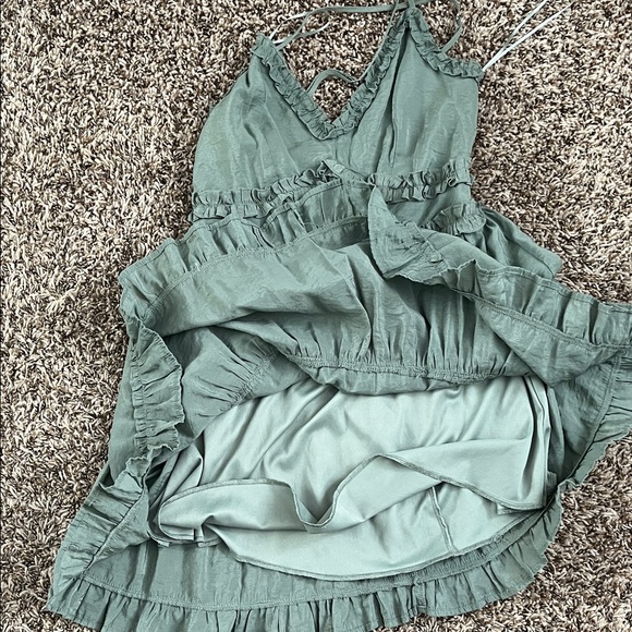 Miami Green Ruffle Mini Dress - Picture 5 of 5